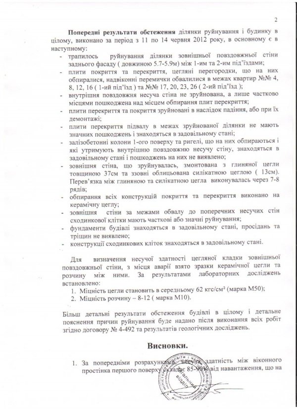 Спеціалісти рекомендують терміново укріплювати будинок з обвалом